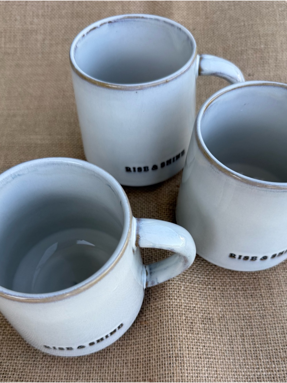 Hearth & Hand Ivory Ceramic Mugs- Set of 3